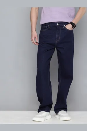 Flying Machine Men Cobain Loose Fit High-Rise Light Fade Stretchable Jeans