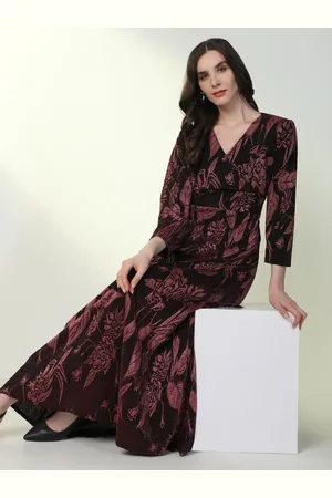 SHOWOFF Women Tropical Printed Fit & Flare Maxi Dress
