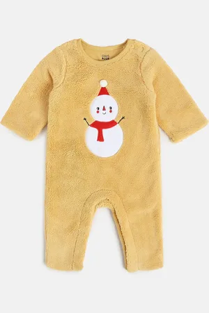 MINI KLUB Infants Boys Printed Round Neck Long Sleeve Knit Rompers