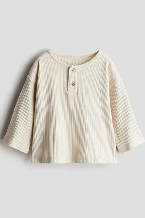 H&M Girls Ribbed Henley Top