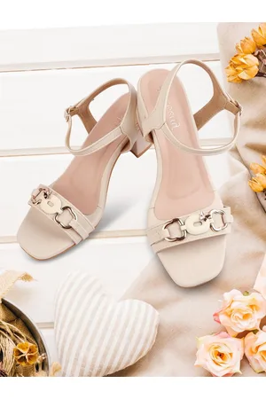 DressBerry Women Block Sandals with Buckles