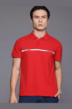 HRX Men Striped Polo Collar T-shirt