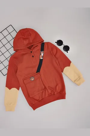 Pantaloons Boys Hooded Cotton Pullover Sweatshirt