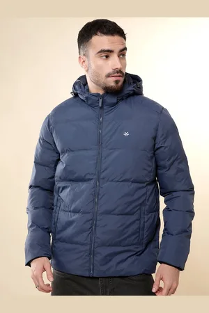WROGN Men Hooded Solid Casual Puffer Jacket