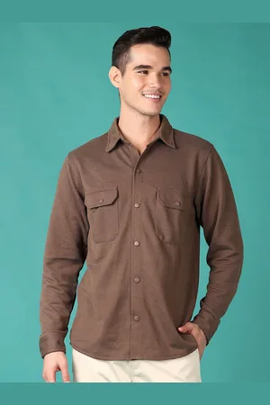 V-Mart Men Shirt Collar Long Sleeves Sweatshirt