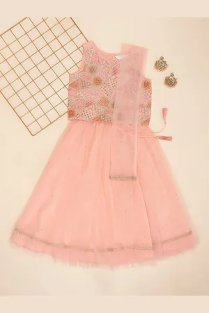 Pantaloons Girls Floral Embellished Ready to Wear Lehenga & Blouse & Dupatta
