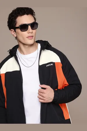 French Connection Men Colourblocked Hooded Padded Jacket