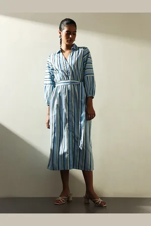 H&M Striped Wrap Dress