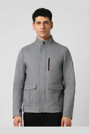 Van Heusen Men Open Front Jacket with Patchwork
