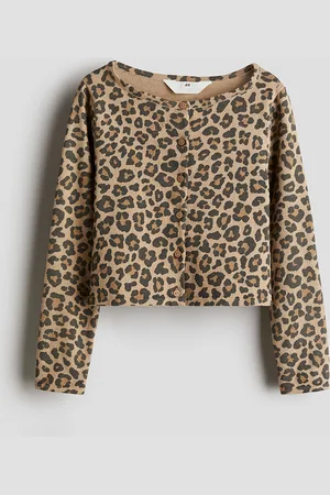 H&M Girls Patterned Fine-Knit Cardigan