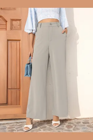 DressBerry Women Casual Chic Straight Smart Casual Trousers