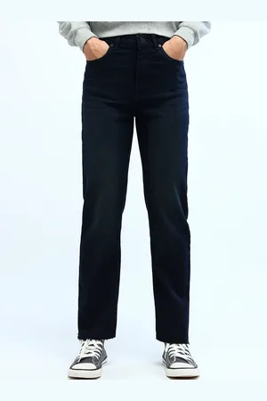 Flying Machine Women Straight Fit High-Rise Stretchable Jeans