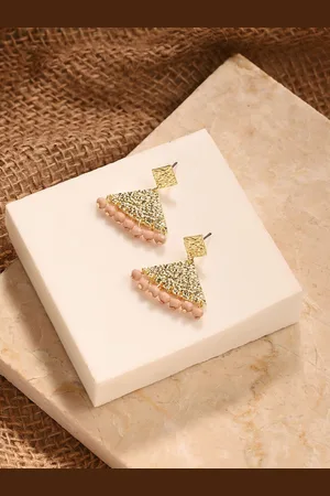 Accessorize Triangular Shaped Beaded Drop Earrings