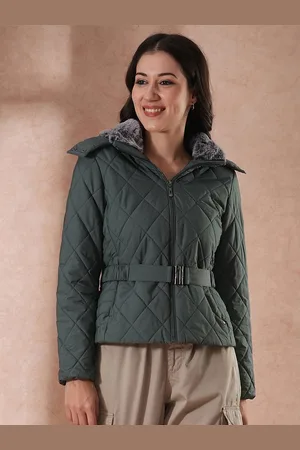 Globus Women Hooded Solid Casual Puffer Jacket