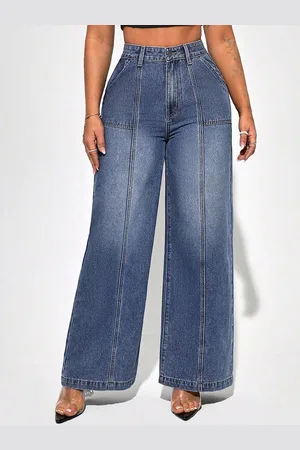 KOTTY Women Straight Fit High-Rise Cotton Stretchable Jeans