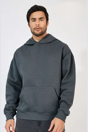 Styli Men Oversized Heavy Weight Fleece Hoodie with Kangaroo Pocket