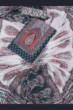 SALWAR STUDIO Printed Pure Cotton Unstitched Dress Material