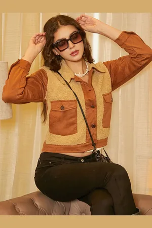 Campus Women Spread Collar Colourblocked Casual Tailored Jacket