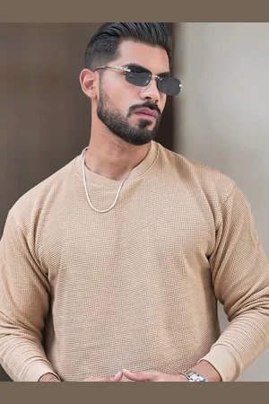 Maniac Men Textured Round Neck Long Sleeves Sweatshirt