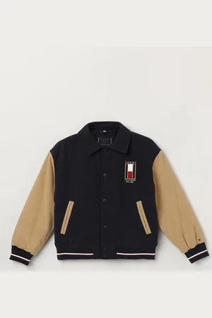Tommy Hilfiger Boys Colourblocked Denim Jacket with Patchwork