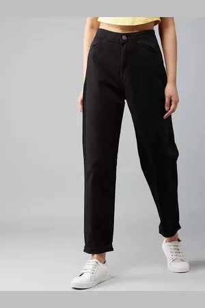 KOTTY Women Straight Fit High-Rise Cotton Stretchable Jeans