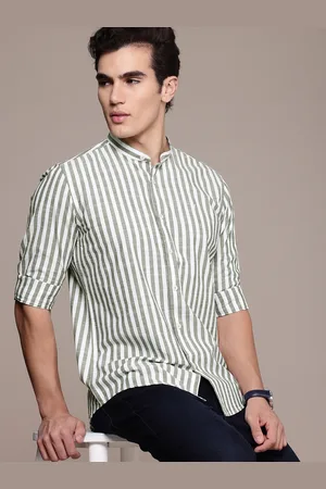 French Connection Men Smart Slim Fit Pure Cotton Slub Casual Shirt