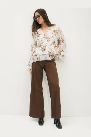H&M Women Wide Tailored Trousers