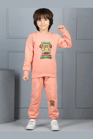 Cutiekins Boys Pure Cotton Printed Sweatshirt & Joggers Tracksuits