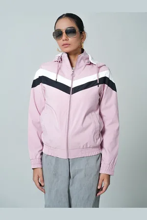 Fort Collins Women Hooded Striped Casual Open Front Jacket