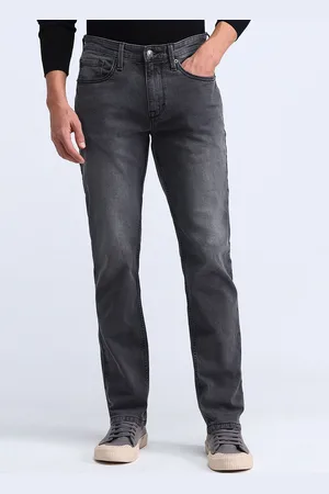 Flying Machine Men Straight Fit Light Fade Cotton Stretchable Jeans
