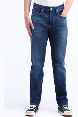 Flying Machine Men Straight Fit Light Fade Stretchable Jeans