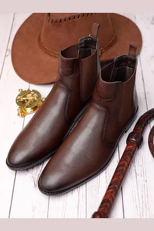 LOUIS STITCH Men Mid-Top Slip-On Chelsea Boots