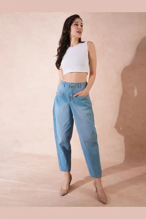 Globus Women Relaxed Fit High-Rise Light Fade Cotton Jeans