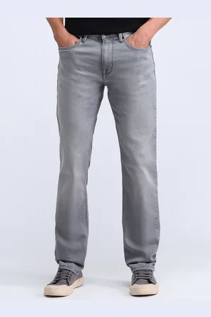 Flying Machine Men Straight Fit Light Fade Stretchable Jeans