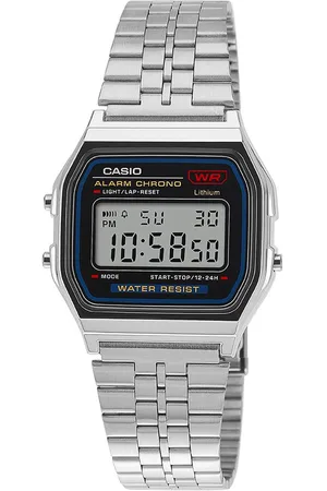 Casio Vintage A159W-N1DF Black Digital Dial Silver Stainless Steel Band D339