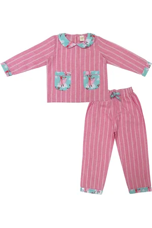 Clothe Funn Girls Printed Top with Pyjamas