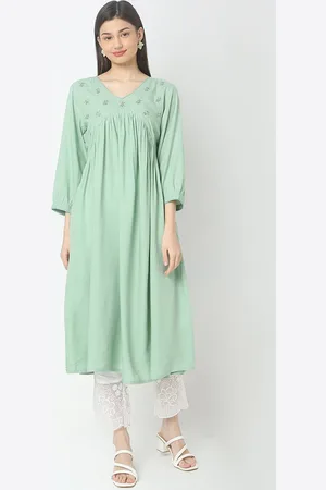 Ethnicity Floral Embroidered Straight Kurta