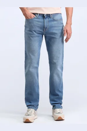 Flying Machine Men Straight Fit Light Fade Stretchable Jeans