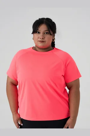 Spirit Animal Women Plus Size Solid Round Neck T-shirt