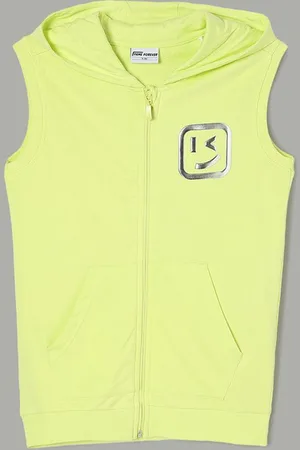 Lifestyle Boys Hooded Sleeveless Front Open Zipped Sweatshirt