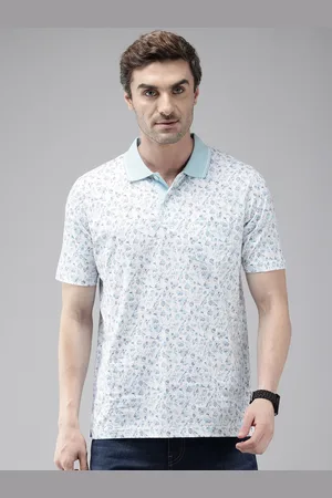 ColorPlus Floral Printed Polo Collar Pure Cotton T-shirt