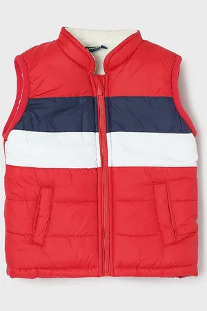 Lifestyle Boys Stand Collar Striped Casual Padded Jacket