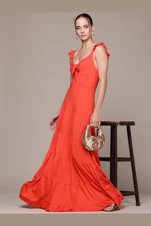 Bebe Brighter Basics Fit & Flare Maxi Dress