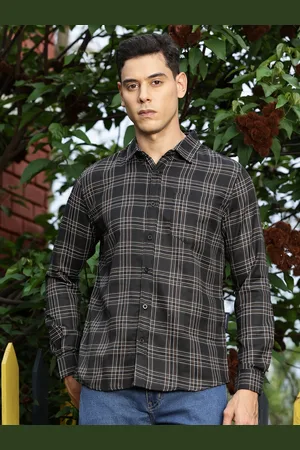 Metronaut Men Tartan Checks Premium Slim Fit Tartan Checks Opaque Checked Casual Shirt