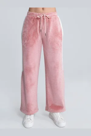 EDRIO Women Self Design Mid-Rise Track Pants