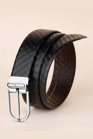 LOUIS STITCH Men Textured Leather Reversible Formal Belt
