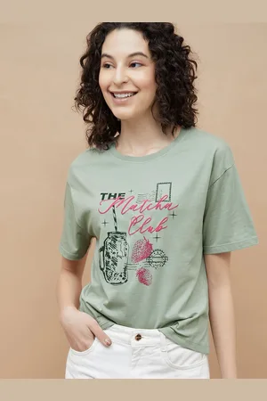 Lifestyle Women Cotton Typography Printed Top