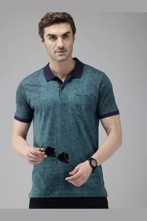 ColorPlus Indi Floral Printed Polo Collar Pure Cotton T-shirt