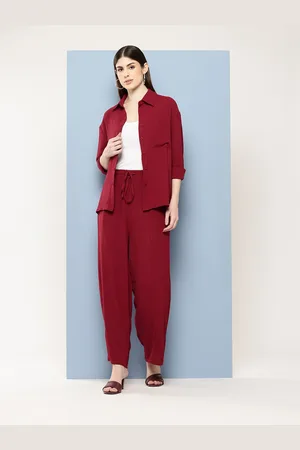 Chemistry Crinkled Shirt With Trousers Co-Ord Set