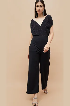Lifestyle Women Polka Dot Printed V-neck Short Sleeves Jumpsuit